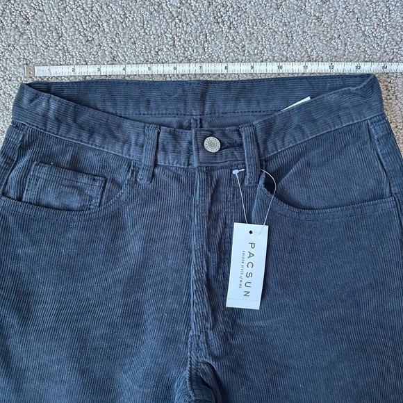 PacSun John Galt Corduroy Straight Leg Pants Button Fly Navy Cotton Small NWT - Picture 12 of 12